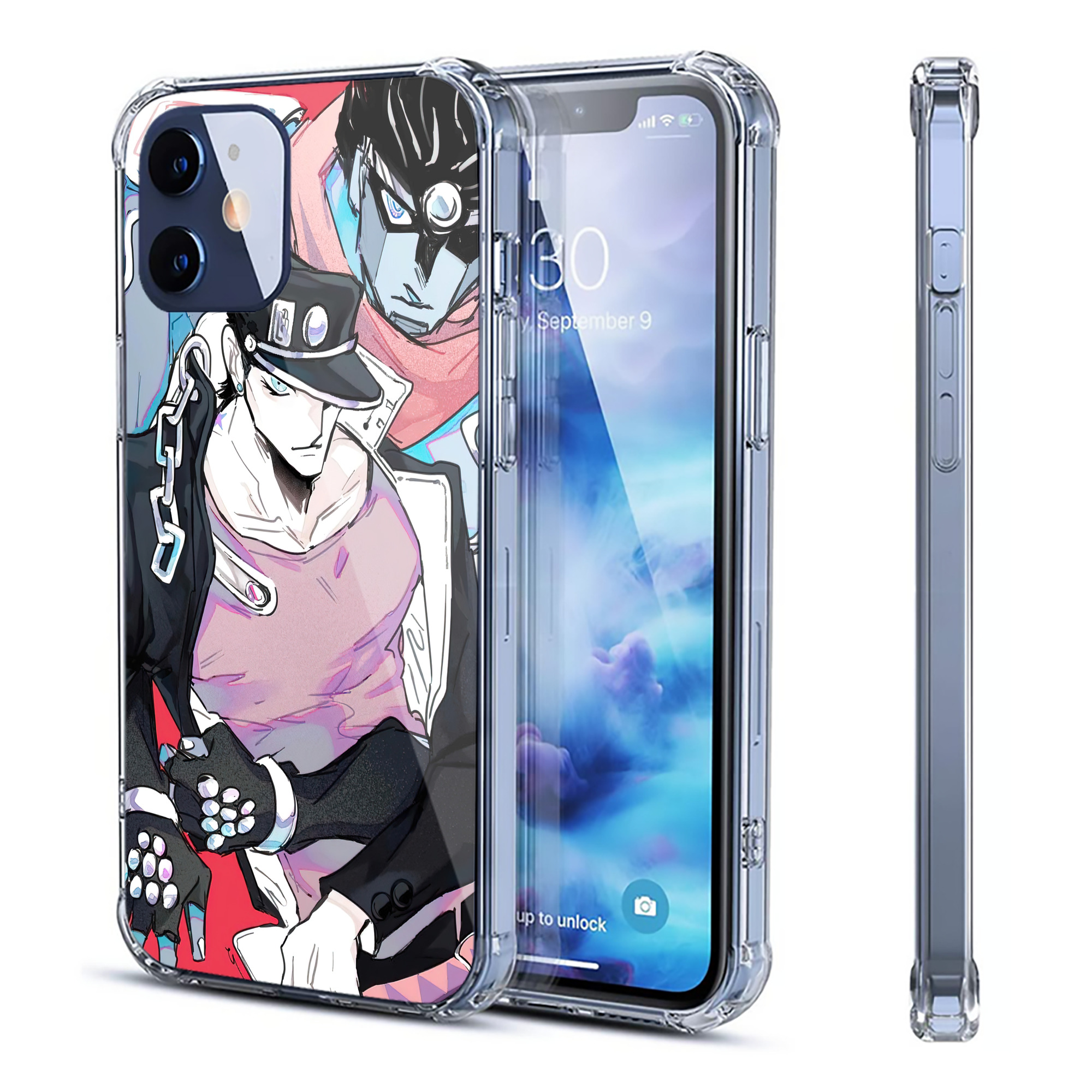 （画像用） ジョジョの奇妙な冒険 JoJo's Bizarre Adventure 【iPhone 12シリーズ対応】透明スマホケース（クリアソフトケース）